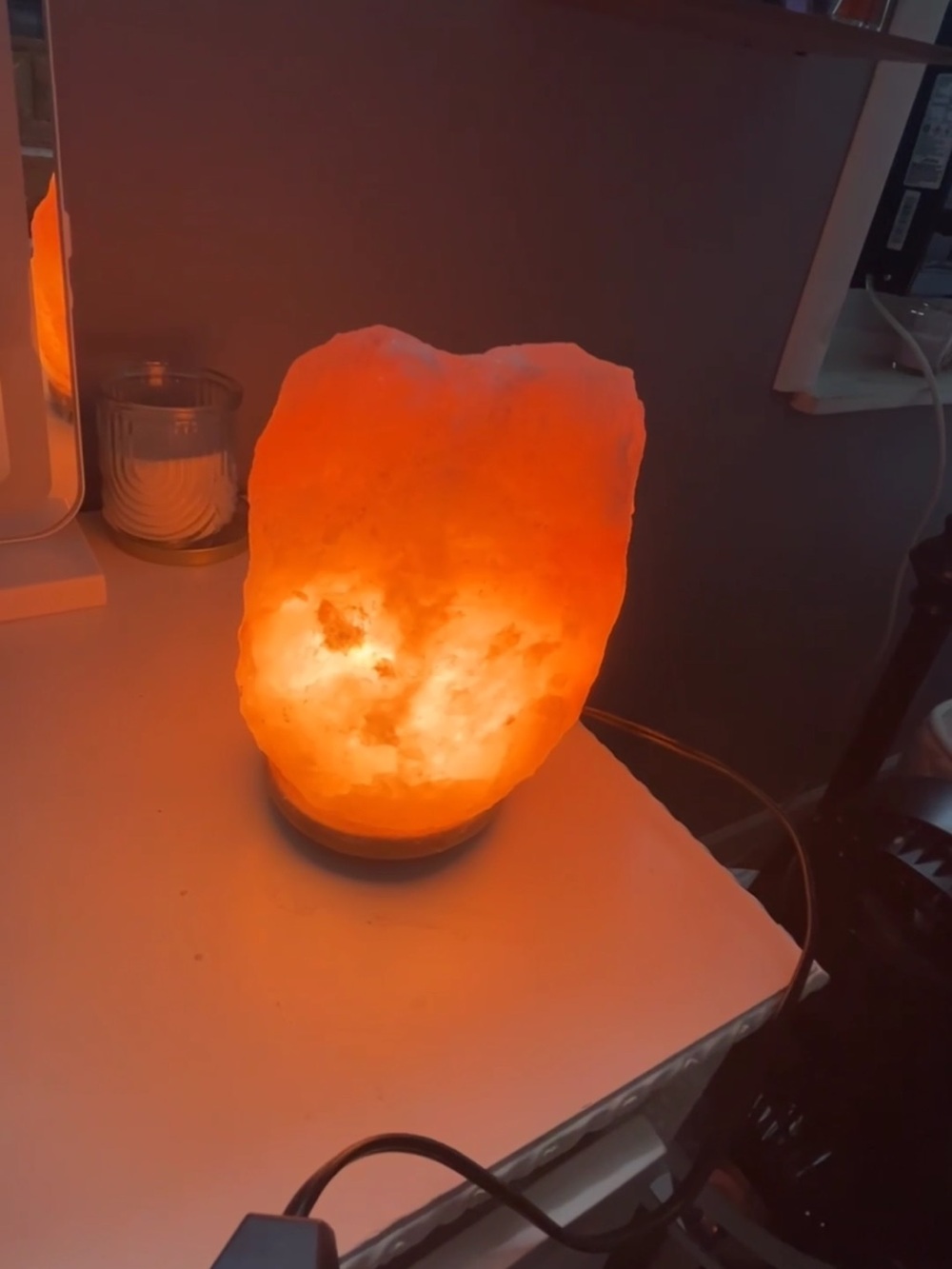 Himalayan Salt Lamp - Natural Crystal Pink Glow Home Accent